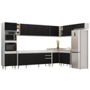 Ver imagem 1 de Armário de Cozinha Modulada de Canto 9 Peças CP04 Balcão Branco/Preto - Lumil Lumil Móveis