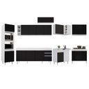 Ver imagem 6 de Armário de Cozinha Modulada de Canto 9 Peças CP04 Balcão Branco/Preto - Lumil Lumil Móveis