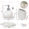 Kit Banheiro Lavabo Conjunto Sabonete Líquido Escova / 475 Pgb Kit Banheiro 3 Peças Atelier - 3