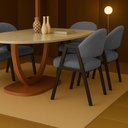 Ver imagem 2 de Cadeira de Jantar Antonella Boucle Estilo Poltrona com Pés Preto - 7 Decor Cinza Escuro