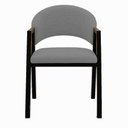 Ver imagem 3 de Cadeira de Jantar Antonella Boucle Estilo Poltrona com Pés Preto - 7 Decor Cinza Escuro