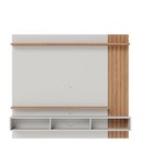 Ver imagem 3 de Painel para Tv Home Suspenso Juriti Off White Matte Freijó com Mesa de Centro Jeri Off White Freij
