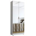 Ver imagem 1 de Sapateira com Espelho 2 portas Magia - BRANCA - Linda, cheia de prateleiras. Magia Móveis