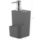 Ver imagem 4 de Kit Pia Cozinha Escorredor de Louça e Talheres Lixeira 4,7l Chumbo