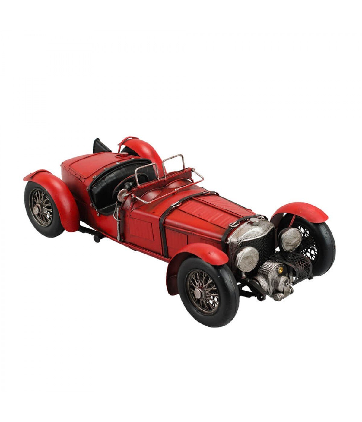 Carro Vermelho Conversível 10x32x14,5cm Estilo Retrô - Vintage - 5
