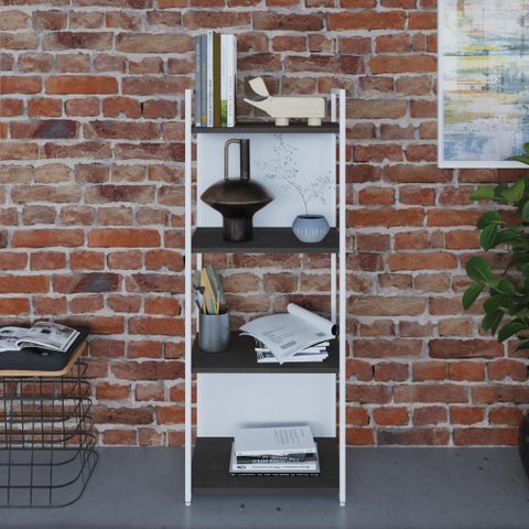 Estante 04 Prateleiras c/Fundo Yon 45cm Est.Branca