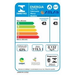Fogão De Embutir 5 Bocas Preto Mesa De Vidro Atlas Bivolt - 9