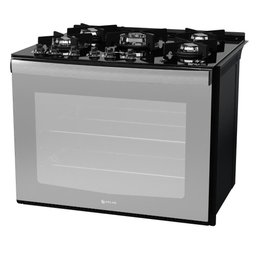 Fogão De Embutir 5 Bocas Preto Mesa De Vidro Atlas Bivolt - 13