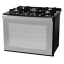 Ver imagem 1 de Fogão De Embutir 5 Bocas Preto Mesa De Vidro Atlas Bivolt