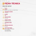 Ver imagem 5 de Sala de Jantar Mesa Olimpia 120 Tampo em Mdf Vidro Canto Reto com 4 Cadeiras Grecia