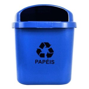 Kit 2 Cesto Individual para Coleta Seletiva com 40l Cor:amarelo