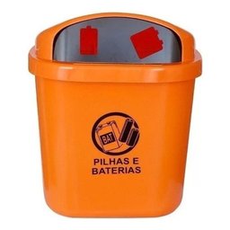 Kit 2 Cesto Individual para Coleta Seletiva com 40l Cor:amarelo - 8
