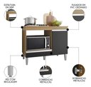 Ver imagem 3 de Balcão para Cooktop Carla Amendoa Preto – AJL