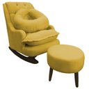 Ver imagem 1 de Kit Amamentação com Balanço Suede Amarelo - Dominic Decor Lille