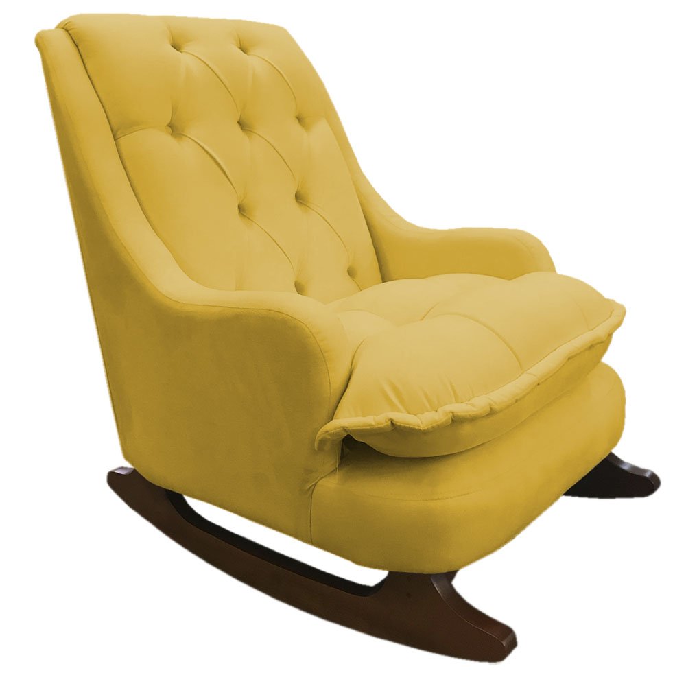 Kit Amamentação com Balanço Suede Amarelo - Dominic Decor Lille - 2