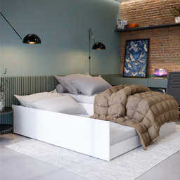 Cama Solteiro Auxiliar Casal 3 em 1 Colchões D33 Cor Branco - 2