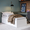 Cama Solteiro Auxiliar Casal 3 em 1 Colchões D33 Cor Branco - 4