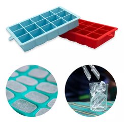Forma de Gelo Retangular de Silicone para 15 Cubos 30ml - 4
