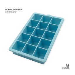 Forma de Gelo Retangular de Silicone para 15 Cubos 30ml - 3