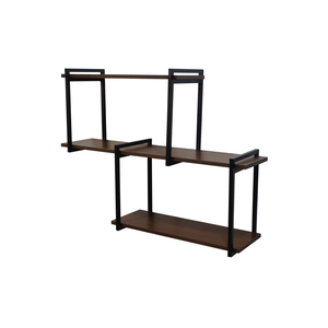 Nicho Suspenso 120x30 Vintage Duplo/amadeirado Escuro 05