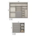 Ver imagem 4 de Conjunto Quarto Casal Guarda Roupa 6 Portas e Cômoda 4 Gavetas Amy Casa 812