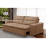 Sofá Retrátil e Reclinável 2 lugares com Molas 1,50m Ester Suede Cappuccino Adonai Estofados - 1