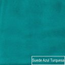 Ver imagem 7 de Kit Diva Recamier Diana 160cm Lado Esquerdo e 02 Poltronas Classic Suede Azul Turquesa - ADJ Decor