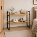 Ver imagem 5 de Aparador Industrial Buffet Mesa Prateleira Cantinho do Cafe 80x90 Luxo Sala Bufet Preto Nature