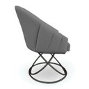 Ver imagem 4 de Kit 4 Poltronas Luxo Alana Linho Base Luxo Preto - Pallazio Cor:Grafite