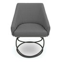 Ver imagem 3 de Kit 4 Poltronas Luxo Alana Linho Base Luxo Preto - Pallazio Cor:Grafite