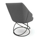 Ver imagem 5 de Kit 4 Poltronas Luxo Alana Linho Base Luxo Preto - Pallazio Cor:Grafite