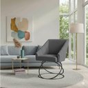 Ver imagem 2 de Kit 4 Poltronas Luxo Alana Linho Base Luxo Preto - Pallazio Cor:Grafite