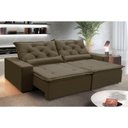 Ver imagem 1 de Sofá Sevilha Retratil e Reclinavel 2,52 Mts Suede Capuccino Sd Estofados