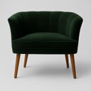 Ver imagem 4 de Poltrona Decorativa para Recepção Pés de Madeira Natural Tecido Veludo Premium Suporta 120kg