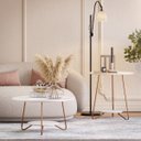 Ver imagem 2 de Conjunto 2 Mesa de Centro e Apoio Liz Sala Moderno - Branco