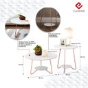 Ver imagem 3 de Conjunto 2 Mesa de Centro e Apoio Liz Sala Moderno - Branco