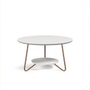 Ver imagem 6 de Conjunto 2 Mesa de Centro e Apoio Liz Sala Moderno - Branco