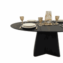 Ver imagem 4 de Mesa de Jantar Cone Lazo Oval 140x90 cm Tampo Ébano Base Ébano Mesa de Jantar Cone Lazo Oval 140x90