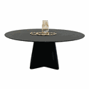 Ver imagem 1 de Mesa de Jantar Cone Lazo Oval 140x90 cm Tampo Ébano Base Ébano Mesa de Jantar Cone Lazo Oval 140x90