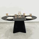 Ver imagem 5 de Mesa de Jantar Cone Lazo Oval 140x90 cm Tampo Ébano Base Ébano Mesa de Jantar Cone Lazo Oval 140x90