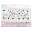 Ver imagem 1 de Toalha Bordada De Mão Lavabo bem trabalhado com lindas e várias Borboletas Dohler Artesanalle FITA R