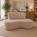 Ver imagem 1 de Namoradeira Mavie 160cm 2 Lugares Bouclê Design Orgânico