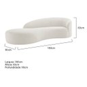 Ver imagem 3 de Divã Recamier Orgânico França 180cm Lado Esquerdo Bouclé