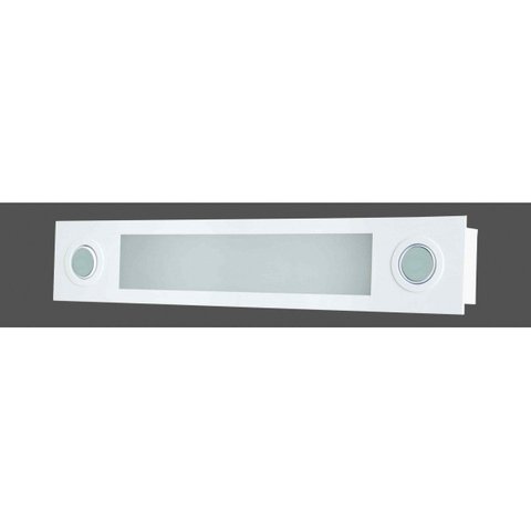 Luminária Retangular Embutir Branca 2 Tubulares T8 + 2 Par 20 154cm