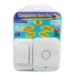 Campainha sem Fio 150m Tomada Pilha White Qualitronix - 2