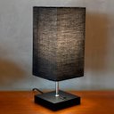 Ver imagem 3 de Kit 2 Abajur Luminaria de Mesa Quadrado Mdf Interruptor Ref 49 Decoração Casa Sala Quarto Escritório