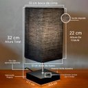 Ver imagem 2 de Kit 2 Abajur Luminaria de Mesa Quadrado Mdf Interruptor Ref 49 Decoração Casa Sala Quarto Escritório