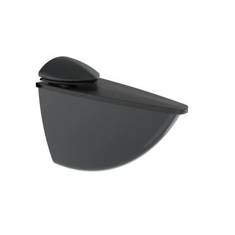 Suporte Tucano Grande para Prateleiras de Madeira ou Vidro Preto Base Componente 01 Unidade