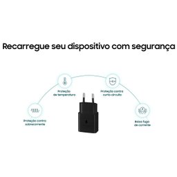 Carregador Original Samsung Turbo USB C 15W Fonte Preto - 2