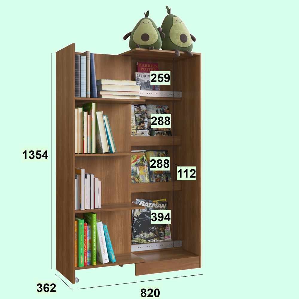 Estante com Gabinete Oculto 47,6cm Linha Lock Lk136 Art In Móveis Nogal - 3